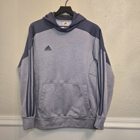 adidas Other - Adidas Mens Hooded Pullover Classic Athletic Two Tone Colorblock Grey Medium